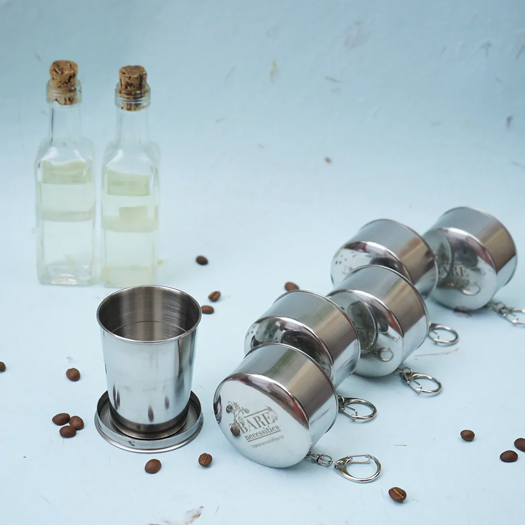 Reusable Swadeshi Tumbler - Collapsible Stainless Steel Travel Cup - Image 4
